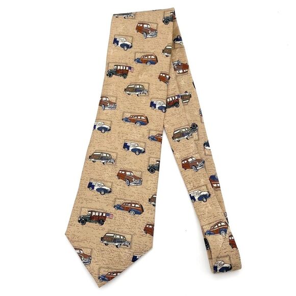 Vintage Tango Silk Americana Series Necktie American Woodies 1928-1961 Men’s Tie - Picture 4 of 13